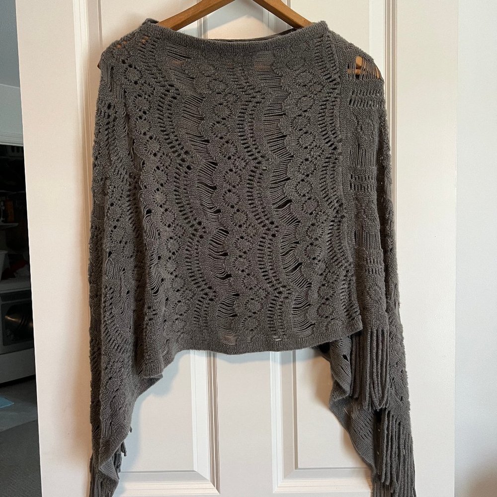 Soft, warm grey poncho